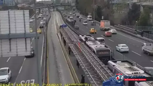 Video çekmek için metrobüsün üzerine çıkan fenomen güvenliklere yakalandı
